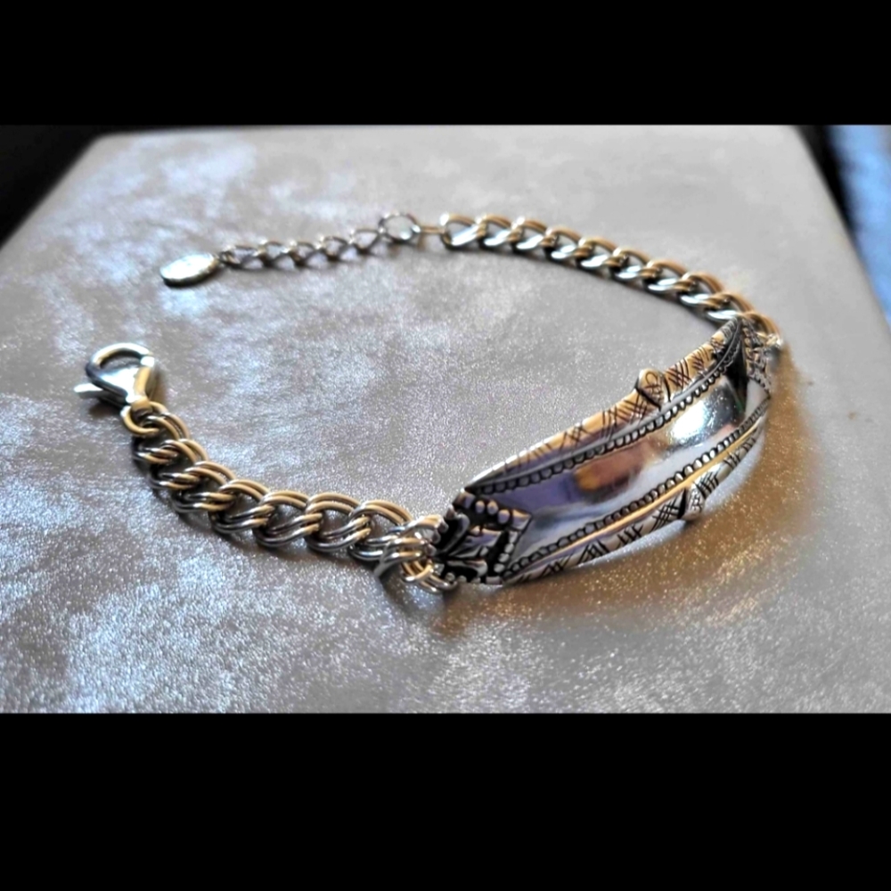 SILPADA Vintage Sterling Silver Engravable/Adjustable Bracelet Stamped 925 TH